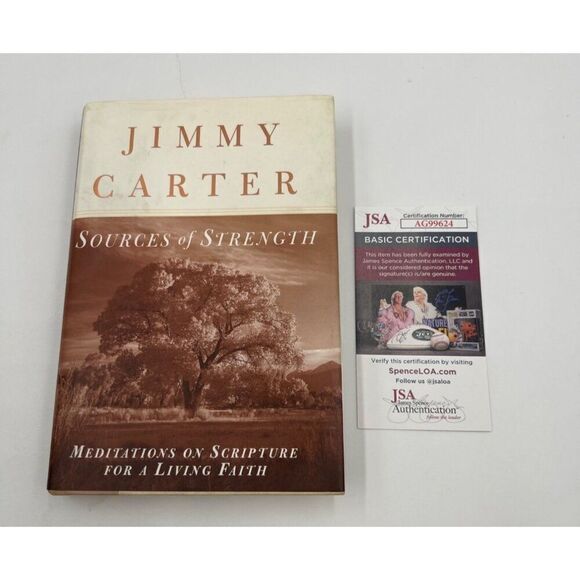 President Jimmy Carter Signed Book Sources Of Strength 1st Edition Hardback JSA - Picture 1 of 10
